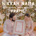 A4 size HD quality Customized NIkkah Nama frame with primium quality of Nikkahh nama certificate I Nikkah Nama Certificate I Wedding Contract I Customized Nikkah NamaI Baat Pakki frame I Frame I Engagement Frame I Anniversary Frame. 