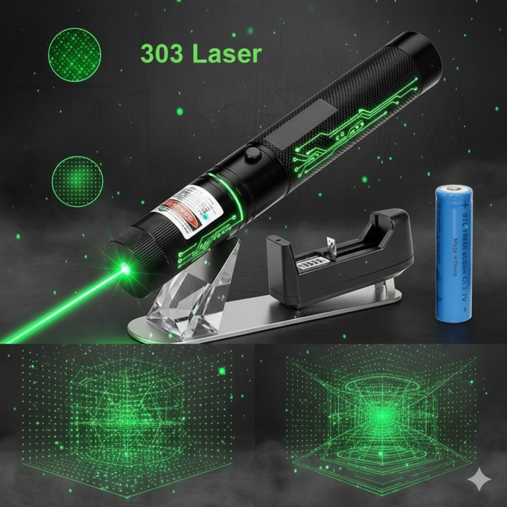 Green Laser Pointer 303 – Rechargeable High Power Laser Torch with 8km Long Range