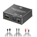 HDMI Audio Extractor HDCP CEC + Optical TOSLINK SPDIF + 3.5mm RCA Audio Converter 4K x 2K 3D HDMI Audio Splitter Adapter. 