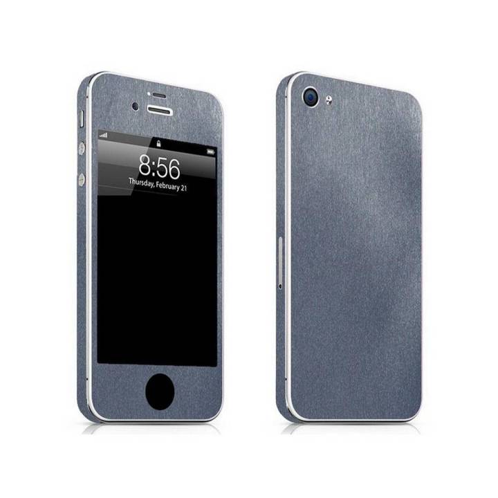 Iphone 4S Grey Brushed Metal Texture Mobile Skin