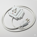 Universal 3 pin Socket Extension Board with Flexible Two Core Round Cable and Without Cable. 