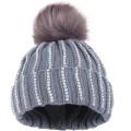 Baby Knitting Wool Hemming Hat Keep Warm Winter Hairball Pom Ball Cap. 