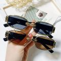 Korean ulzzang style Harajuku rectangle Aesthetic Shades sunglasses For Women/Men. 