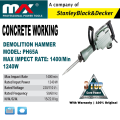 MAX DEMOLITION HAMMER PH65A / 1240W. 