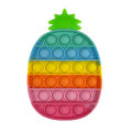 Push Pop Bubble Fidget Spinner Pop It Silicone Toy - Rainbow Pineapple. 