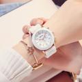 【ETOP】Relogio Feno  Fashion Casual Ladies white Silicone Geneva Quartz watch Ladies Sport Digital Watch Holiday Gift Chasy. 