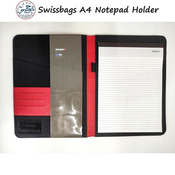 Swissbags Padfolio Office Organizer with A4 Notepad, Card Holders, Documents, Pen Holder (40813)