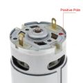 18V RS550 DC Motor -Micro Electric DC Motor with 12 Teeth - High Torque Gear Box for Drill Screwdriver. 
