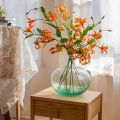 DIY Wreath Wedding Home Realistic Room Fake Flowers Bouquet Flame Lilies. 