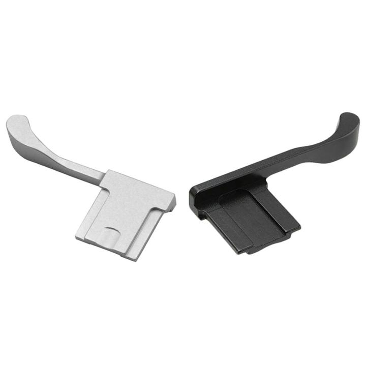 2 Pcs Metal Hot Shoe Cover Thumb Grip for Fujifilm Fuji X100F X100T X70 X30 X-E3 X-A1 X-A2 X-M1 XA3 XE3, Black & Silver