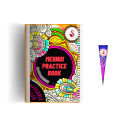 Reusable Mehndi Book Design  in small size for Mehndi Practice   in  mehndi  practice  Book With Scrub. 