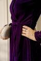 Purple velvet dress. 