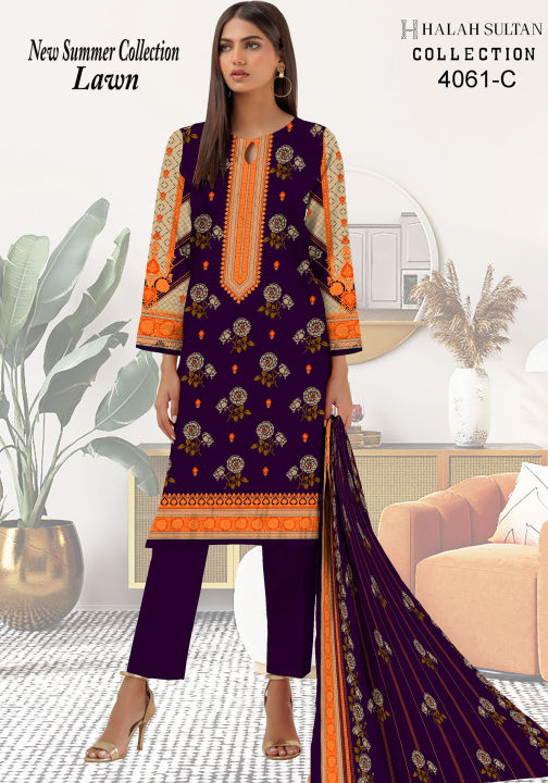 Dhagakari by HZ Textile Embroidered Lawn Unstitched 3 Piece Suit - DEC-1005 - HZ25DKL - Off White - Summer Collection main image 0