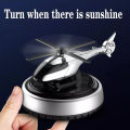Solar Powered Rotating Helicopter Aromacure Furnishing Car Aromatherapy Air Freshener Helicopter Aircraft Decoration Gift. 