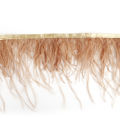 High Quality 1 Meter Ostrich Ribbon Feather Height 10-15cm / DIY Clothing Accessories. 