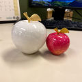 Set of 3 Apples, 2" Marble Apple, Handmade Decoration Item For Home, Apple Stone Paperweight For Desktop and Offiice Table. 