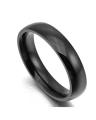 Black Round Stainless Steel Ring for Men. 