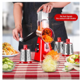 3 in 1 Vegetable Mandoline Slicer Swift Rotary Drum Grater Nut Shredder Veggie Cutter Peeler Spiralizer Cheese Chopper. 