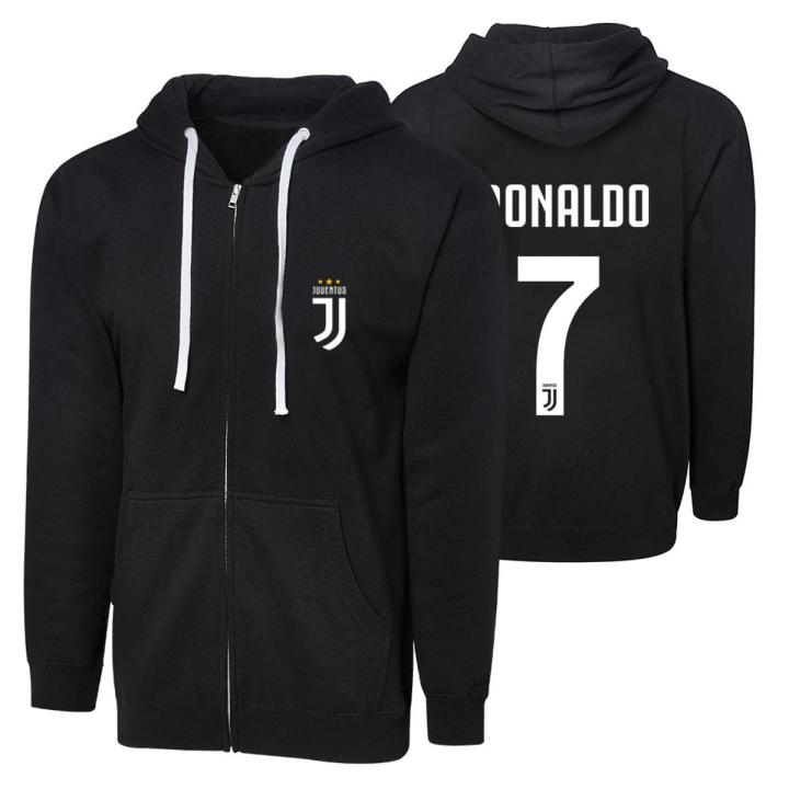 Ace -Black STYLISH  JAVENTUS RONALDO 7 Fleece Hoodie for Men