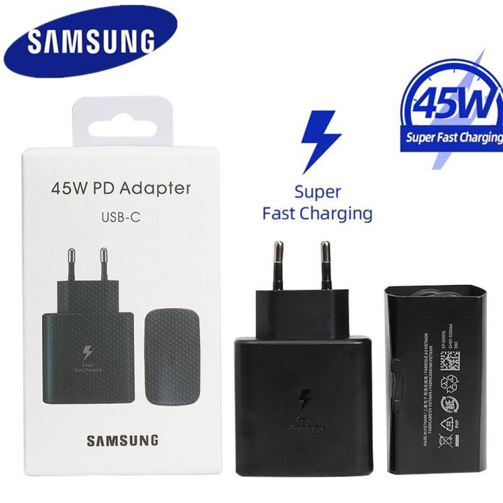Original 45W PD Super Fast Charger With Type-C to Type-C Cable For All Samsung_Smartphones | PD Charger For all Mobile Phones -  Global Certified