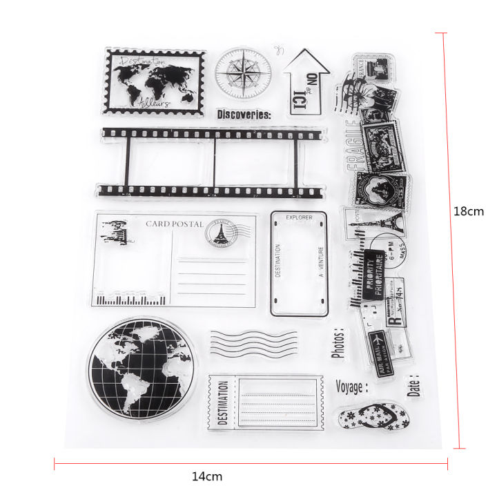 Clear%20Stamp%20Scrapbook%20Photo%20Cards%20Postcards%2014x18cm%20Rubber%20Seal%20Silicone%20Stamps%20Craft%20Tool%20-%20Image%204