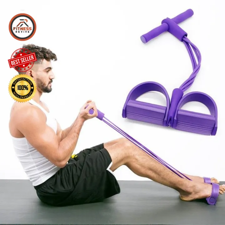 Rubber Pull Reducer Exercise Routine Heavy Duty Rubber Tube Tummy Trimmer – Dual Pull Reducer Resistance ...