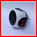 2 Pcs 2 Pin-Plug to Multi Socket Travel Plug Adapter. 