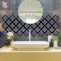 Flower Silver Foil Wall Stickers - Waterproof & Removable Decor 12x12cm - Gift Art. 