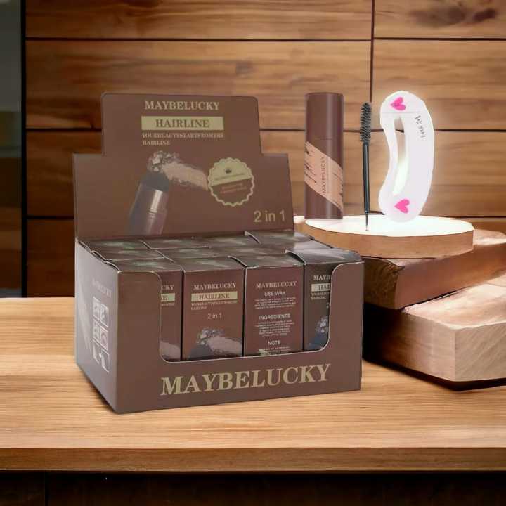 Natural Hairline Powder, Hair Shading Sponge Pen, Hairline Shadow Powder Stick, Quick Root Touch-Up, Waterproof