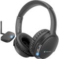 makemate Wireless Headphones for TV Watching with Optical Bluetooth Transmitter, BKM200 Digital Headsets, Easy Plug & Charge, up to 165ft Wireless Range, Crystal Stereo for Most TVs - Black. 