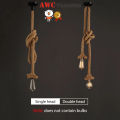 Rope Ceiling Hanging Lamp Base E27 1 meter 220V Kitchen Loft Industrial Retro Hanging Edison Decor Pendant Light BULB NOT INCLUDED. 