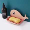 Whale Shape Soap Box Bathroom Drain Soap Holder Rack Self-Adhesive Wall Mounted Soap Tray Plate Bathroom Supplies Bathroom Gadge. 