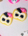 Cute Cartoon & Fruit Stud Earrings Set for Kid Girls – 6, 12 Pairs of Plastic Fun & Colorful Ear Studs. 
