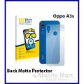 Oppo A3s Matte Back Protector. 