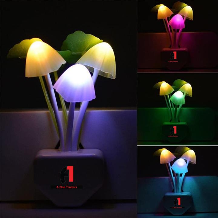 Multi option Romantic Colorful Sensor LED Mushroom Night Light Home Decor bedroom light gift colorful lights high quality