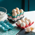 Six Grid Ceramic Egg Storage Tray Convenient Ceramic Creative Egg Grid Household Solid Color Rectangular Ceramic Egg Rack for Kitchen Organizer Home Décor Egg Storage Solution Daily Use Cooking. 
