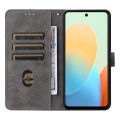 icasecover for Infinix Hot 40i /Hot 40 / Hot 40 Pro Retro PU Leather Cards Slot Wallet Flip Case Clasp Stand Holder Casing with Lanyard. 