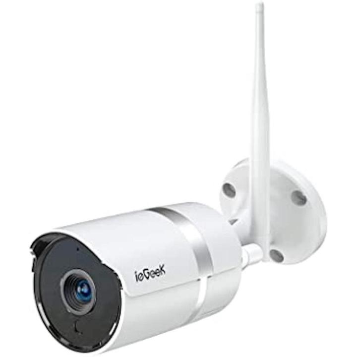 ieGeek Outdoor Security Camera,30m Night Vision,IP67 Waterproof,Two Way Audio,Smart Motion Detection,1080P WiFi Home Surveillance IP CCTV Camera,View Remotely by PC/Android/