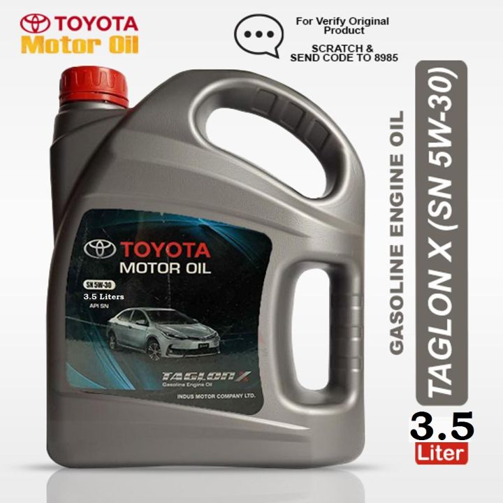 Toyota Motor Oil Taglon-X/5W-30 SN 3.5 Liters | Daraz.pk
