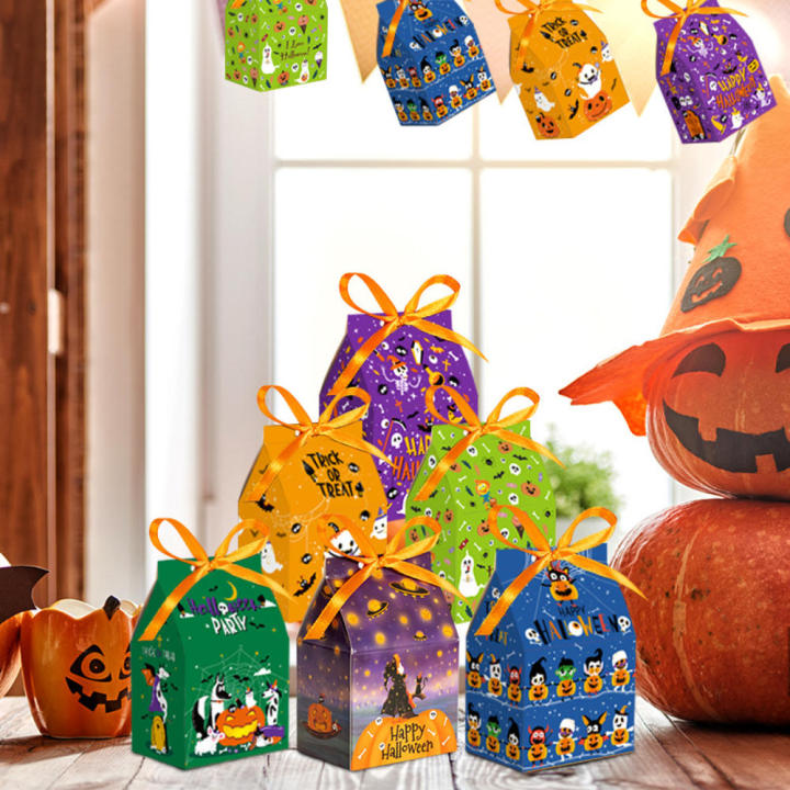 Vibrant Colors Halloween Candy Bags Good Quality 10.5cm Paper Halloween Characters Paper Treat Bags Characters Paper Treat Bags