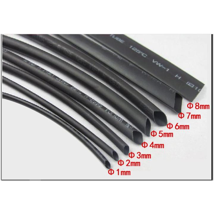 8 meter/lot Heat Shrink Tube 1mm 2mm 3mm 4mm 5mm 6mm 7mm 8mm Heat Shrink Tubing Shrinkable Wrap Sleeve Kit top Electronic