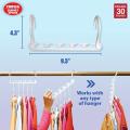 Wonder Hanger Pack Of 8 in White, Magical Hangers, Space Saving Solution for Your Closet- Closet Wardrobe Organizer. 