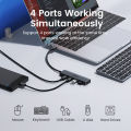 UGREEN USB C Hub 4 Ports USB Type C to USB 3.0 Hub Adapter with Charging Port for MacBook Pro iMac Samsung Galaxy Note 20 S25 S24 LG Google Chromebook Pixelbook Dell XPS Oculus Rift. 