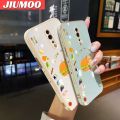 JIUMOO For OPPO Reno Z Case Cartoon Cute Bear Side Phone Case Square Edge Pattern Silicone Luxury Plating Casing Full Back Cover Camera Protection Cases Shockproof Softcase. 
