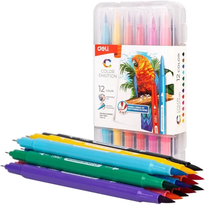 Deli%20Colors%20Double%20Ended%20Marker%20Felt%20Pen_%20Brush%20/%20Micron%20Tip%20Markers%20(12%20-%2024%20Pack)%20-%20Image%202
