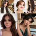 CollapseTen Synthetic Partial Bangs Curtain Bangs Hair Piece Increase Hair Volume Natural Looking Topper Hair Extension For Daily Use. 