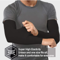 1 Pair Sun Protection Compression Arm Sleeves for Men/Women/Students - Skin Cancer Foundation Arm Sleeves - Tattoo Cover Up - Cooling Sports Sleeve for Basketball Golf Football (Black). 