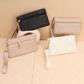 Cute Straw Wallet Mini Double Zipper Coin Purse Change Pouch for Lady Women Girls. 