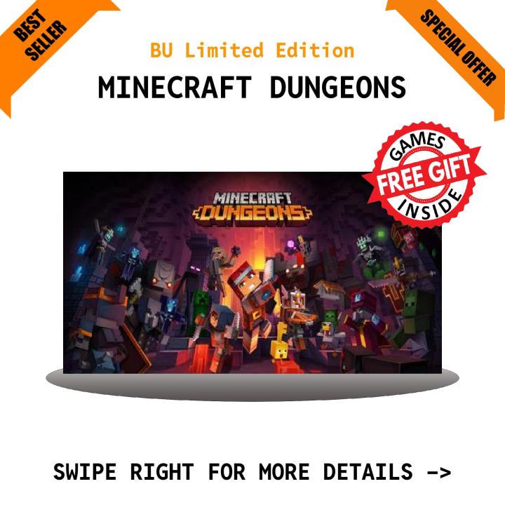 MINECRAFT DUNGEONS Game for PC - with complete Installation Guide - GoogleDrive/MediaFire Download - QR Codes + 1 Extra free Game
