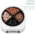 Navaris Automatic Food and Water Dispenser - 4 Meal Pet Feeder Drinking Station with Timer for Dog, Cat, Rabbit - Auto Timed Animal Feeding Station. 